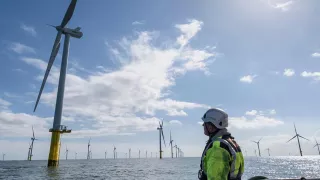 Windfarm in the sea