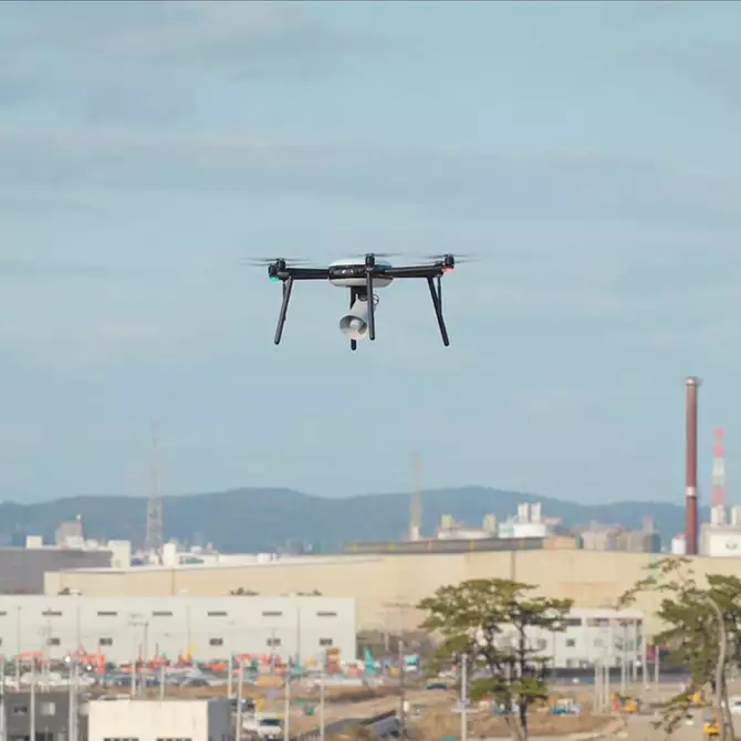 Nokia drone at Sendai city